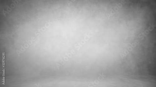 Gray light background backdrop studio, wall and floor with texture.