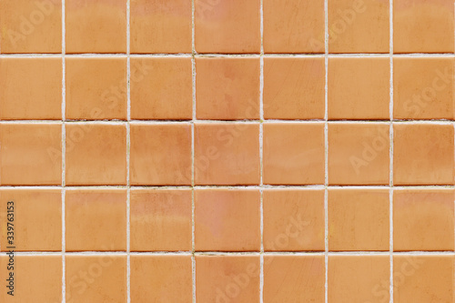 Orange bathroom tiles