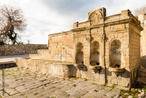 The Ancient Fountain of Ranni in Buscemi, Province of Syracuse, Italy.