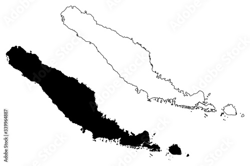 Choiseul Province (Provinces of Solomon Islands, Solomon Islands, island) map vector illustration, scribble sketch Choiseul, Wagina, and Rob Roy island map