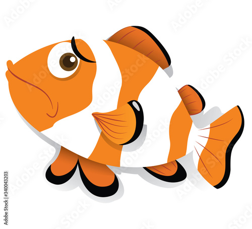 funny fish cartoon illustration