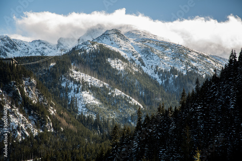 Góry pokryte śniegiem