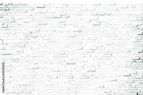 Gray Old brick wall loft style detailed vector illustration for background or cover
