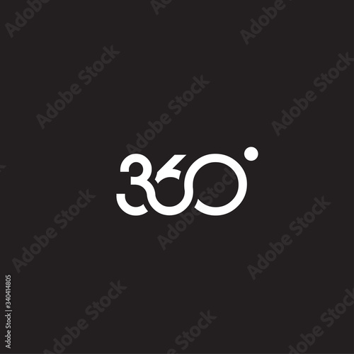 360 degree minimalist logotype design template