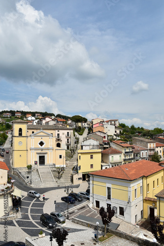 Panoramic view of the town of Gesualdo in the province of Avellino, Italy