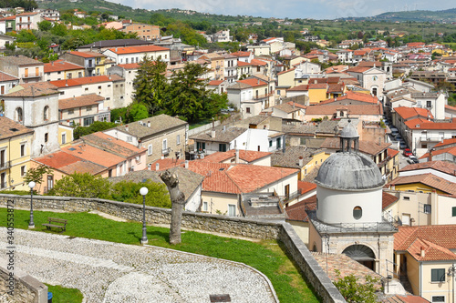 Panoramic view of the town of Gesualdo in the province of Avellino, Italy