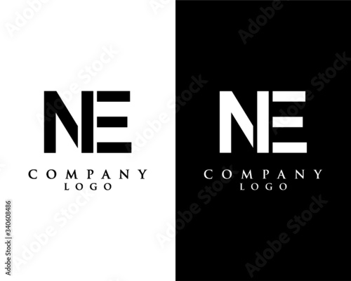 NE, EN initial letter logotype company logo design vector