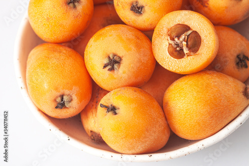 Fresh, ripe loquat -Eriobotrya Japonica