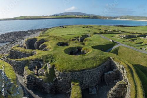 Jarlshof Prehistoric Archaeological Site with Wheelhouse in Shetland, Scotland