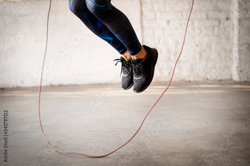 Skipping ropes exercise