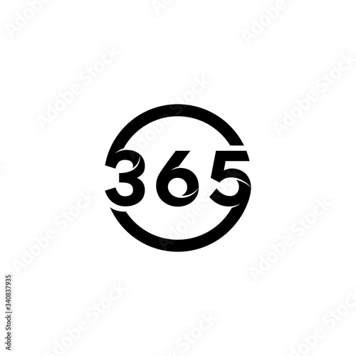 365 number letter logo icon designs vector