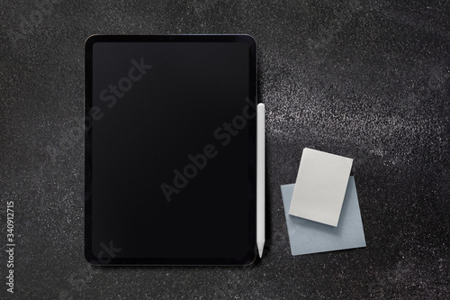 Tablet mockup on black background