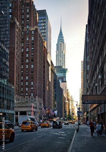 Street view on Chrysler Building. In Midtown Manhattan, New York City, USA