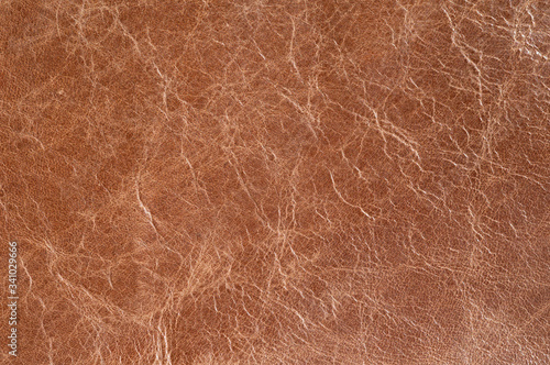 Brown Luxury leather samples close-up. Can be used as background. Industry background