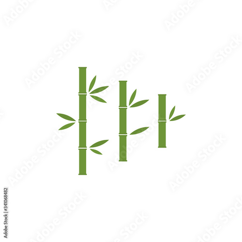 Bamboo brunches vector stock illustration isolated on white