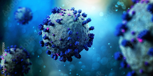 Coronavirus Covid-19 background - 3d rendering