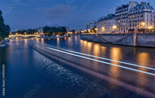  View over the river Seine in Paris, France.