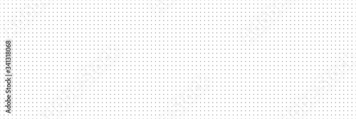 Vector panorama drafting paper. Graphic regular dots grid background. Panorama paper sheet for web design.