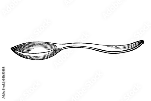 SPOON for Pharmacy Laboratory – Vintage Engraved Illustration 1897