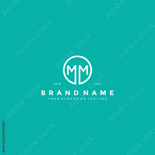 letter MM logo design vector