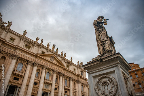 St. Peter's Basilica, Piękne zabytkowe rzeźby, Rzym, Włochy