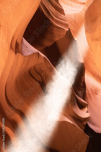 Rays of light in Antelope canyon