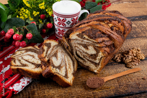 Cozonac or Kozunak, is a type of Stollen, or sweet leavened bread, traditional to Romania and Bulgaria.