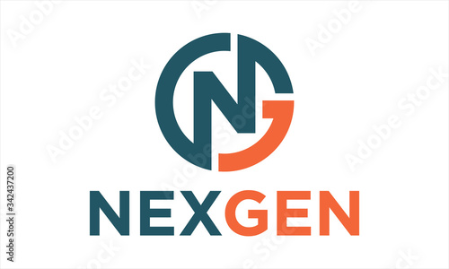 COMBINATION LOGO FROM NG OR GN IN CIRCLE LOGO DESIGN CONCEPT
