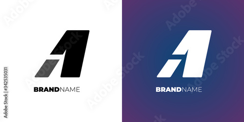 Letter A1 or 1A simple logo design concept. Corporate identity template sign vector eps illustration