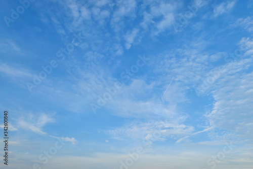 Blue sky with stratus cloud