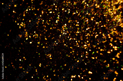 Golden glitter christmas shiny abstract background overlay