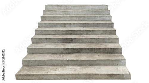 wide concrete staircase. isolated on white background