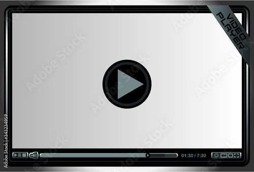 video preview interface graphic design vector art