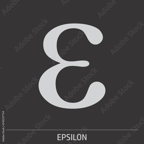 Epsilon greek letter icon