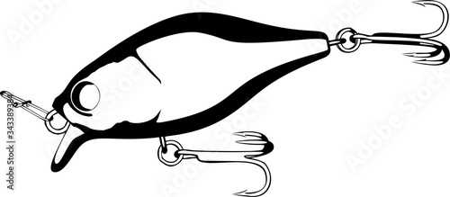 Fishing lure vector illustration on white background