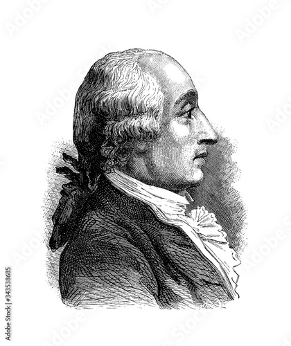 Portrait of Jacques Charles (1746-1823) French mathematician and physicist inventor of the first hydrogen balloon in 1783