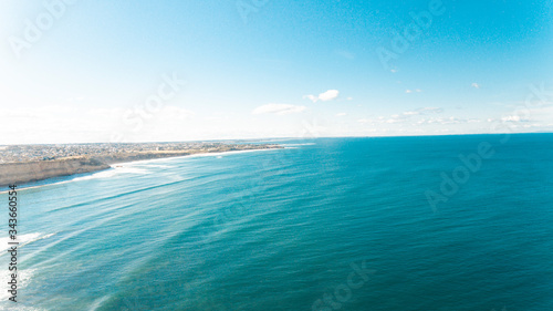 Aerial Views of Coastline and waves and beaches along the Great Ocean Road, Australia