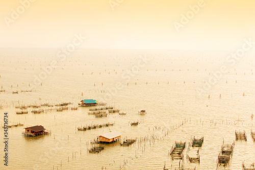 Houseboat community on the Songkhla Lake.