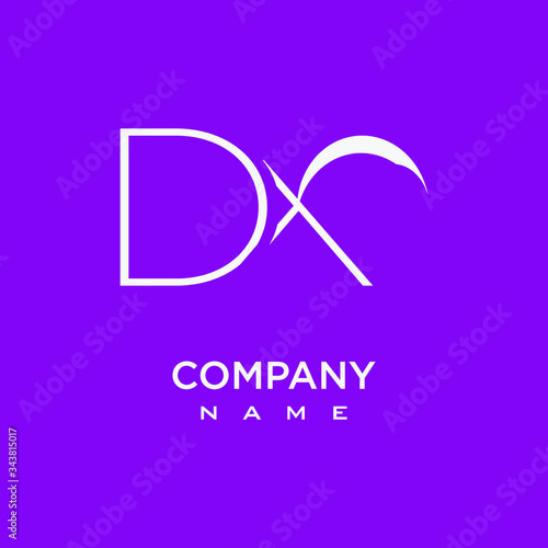 vector logo design of alphabets DX, XD