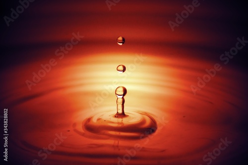 golden water drop