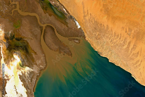 High resolution image of Colorado River Delta in Mexico - contains modified Copernicus Sentinel Data (2019)