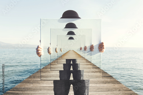 surreal enigmatic picture on canvas