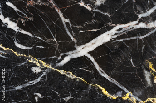 black and white pattern texture marble in gold russia stone for home or kitchen design