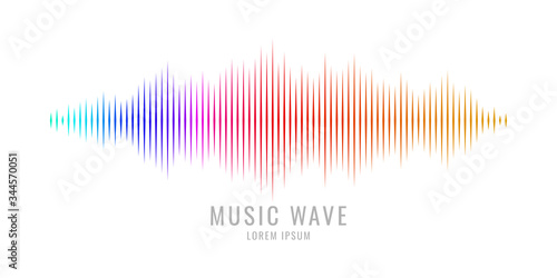 Vector illustration of music wave in the form of the equalizer