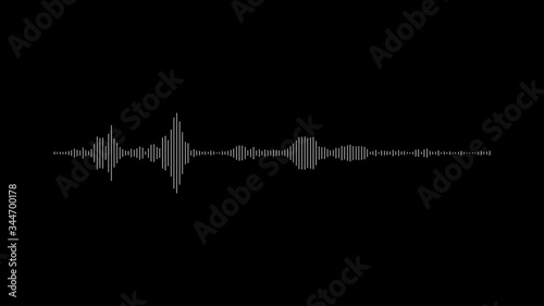 Audio wave spectrum. Music sound waves.