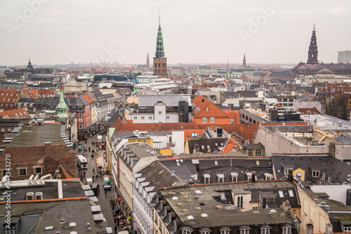 aerial view of Copenhagen Denmark