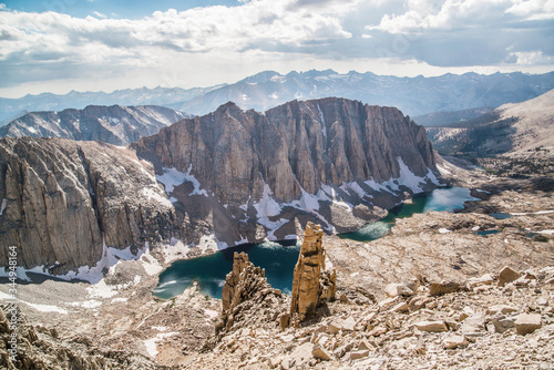 alpine lakes view from top of mount whitney california 