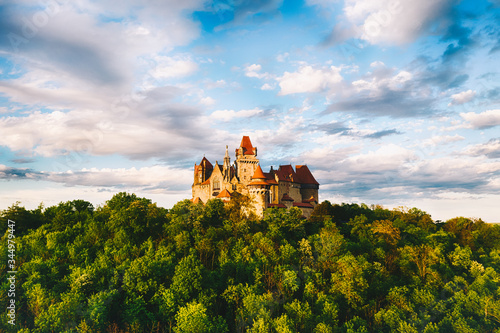 Kreuzenstein castle in Leobendorf village near Vienna in Austria