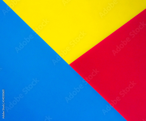 Blue-yellow-red geometric background image, texture