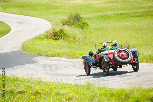 Vintage car at Mille Miglia italian race